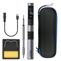 HS-02A Set1 паяльник с регулировкой температуры, USB, PD/QC, DC, 100Вт, серебристый