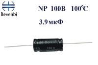 NP   3.9 uF 100V±10%  -40 +105C Low ESR неполярный электролитический конденсатор  10*19