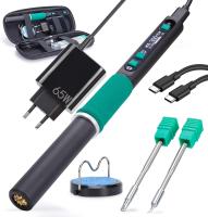 YIHUA928D-IV with Charger Паяльник с блоком питания, USB, 60Вт, чехол, жала.