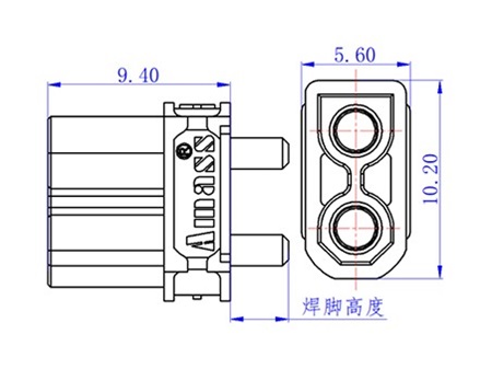 XT30UPB-F30.G.Y силовой разъем