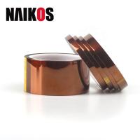 NKS-0130-K 5мм х 33м термостойкая полиимидная клейкая лента желтая