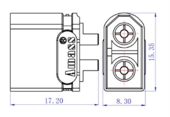 XT60U-M.G.Y силовой разъем