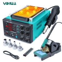 YIHUA853AAA-II паяльная станция 3 в 1: паяльник C210+термофен+сепаратор дисплеев, ESD