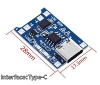 TP4056 TYPE-C USB с защитой модуль зарядки аккумулятора 18650 (M3102)