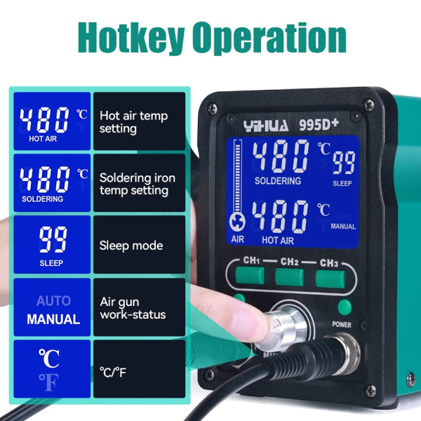 YH 995D+  паяльная станция  ESD