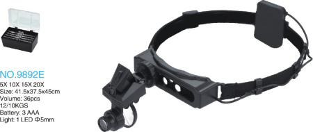 MG9892E (9892E1) Лупа налобная 28.0x с подсветкой (1 LED)