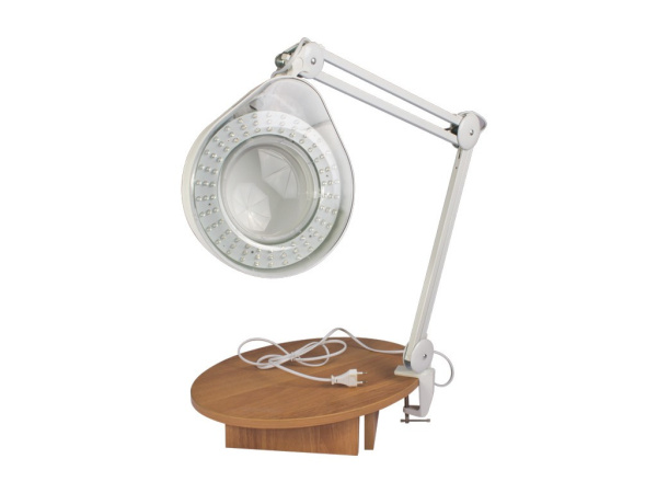 8608L   Лупа лампа с подсветкой  х3, струбцина,36 LED
