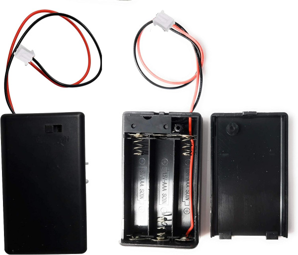 HB3AAA-switch держатель  трех  батареек AAA с крышкой , выключателем и проводом (FUT-0036-02)