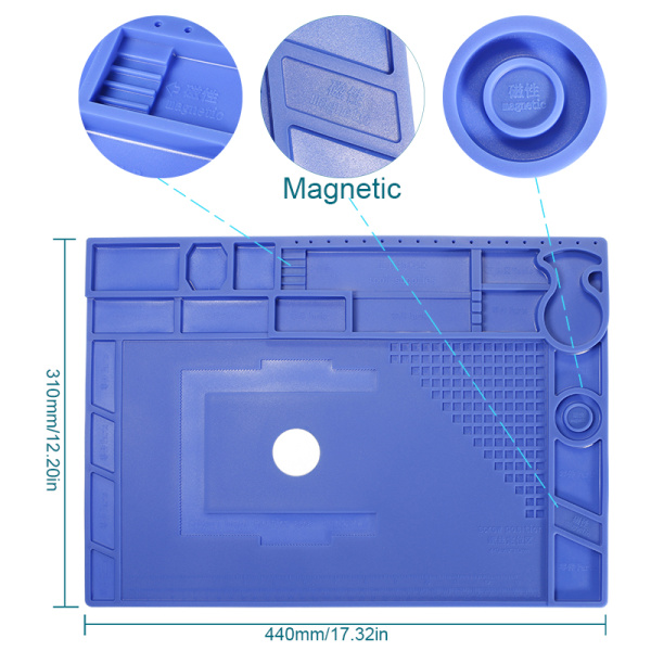 Антистатический силиконовый коврик 440x310