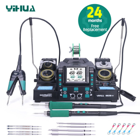 YIHUA982D-III mini tweezers+210 паяльная станция  ESD
