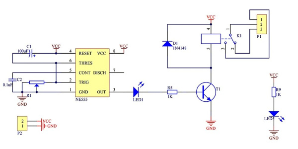 HW010-12 NE555-12V реле задержки
