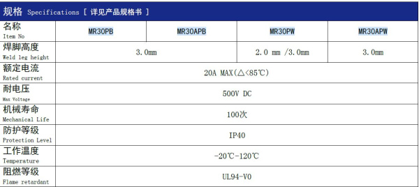 MR30PB-F.G.Y силовой разъем
