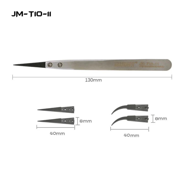 JM-T10-11 Набор из 2 пинцетов антистатик
