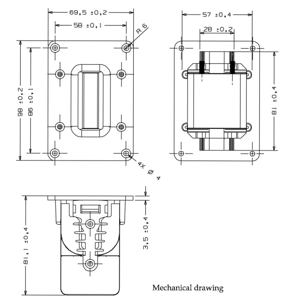 NeoX1.0 ленточный твитер 20Вт, R 8Ом, 1,2-40kHz 92dB Fountek