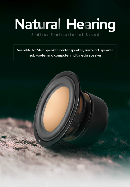 M5N Динамик НЧ СЧ, D 132 мм, 35 Вт, R 8 Ом  87dB 47Hz - 5kHz