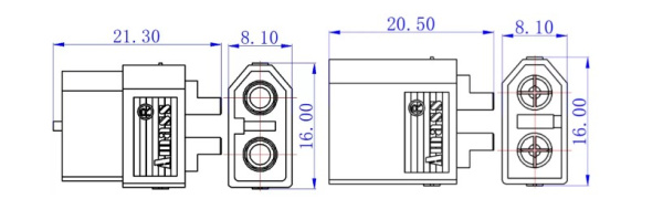 XT60-M.G.Y силовой разъем