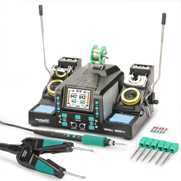 YIHUA982D-III mini tweezers+210 паяльная станция  ESD
