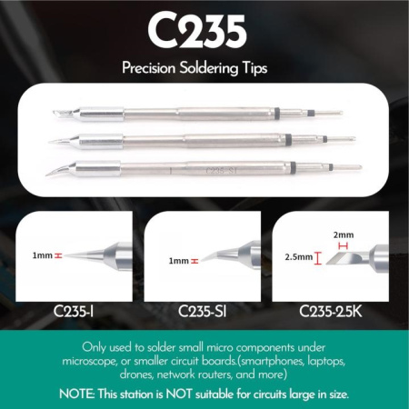 YIHUA928D-IV with Charger Паяльник с блоком питания, USB, 60Вт, чехол, жала.