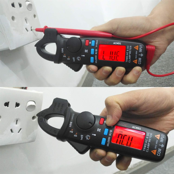 AC-DC токовые клещи мультиметр