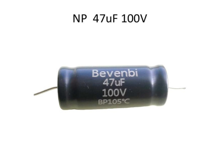 NP   47 uF 100V±10%  -40 +105C Low ESR неполярный электролитический конденсатор  13*31 (от5 шт.)