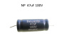 NP   47 uF 100V±10%  -40 +105C Low ESR неполярный электролитический конденсатор  13*31 (от5 шт.)