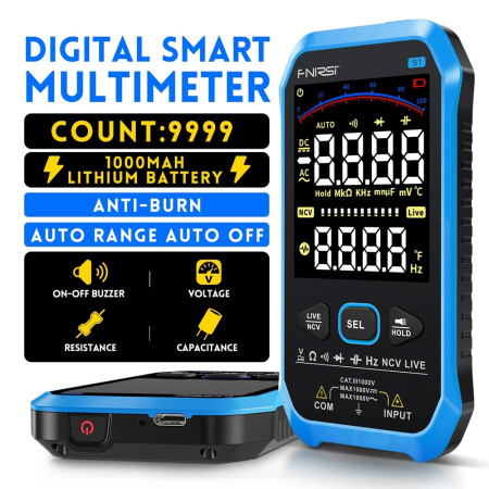 S1 цифровой Smart мультиметр 9999, NCV