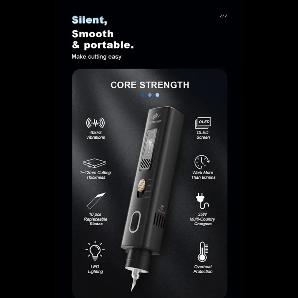 JM-Y10 PRO Портативный ультразвуковой резак и полировщик 2в1 мощностью 35 Вт