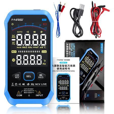 S1 цифровой Smart мультиметр 9999, NCV