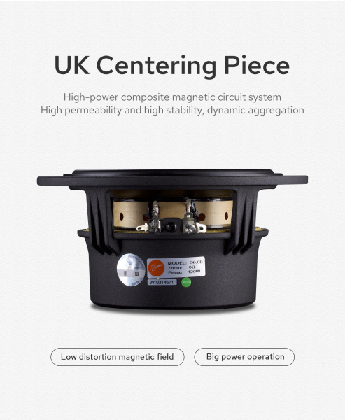D6.8B Динамик НЧ СЧ, D166 мм, 60 Вт, R 8 Ом  85dB 43Hz - 4kHz