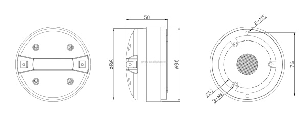 36T25-8PF Динамик  ВЧ  профессиональный 25Вт, 107dB (B&C DE12)