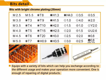 JM-8130 45 in 1 Набор отверток