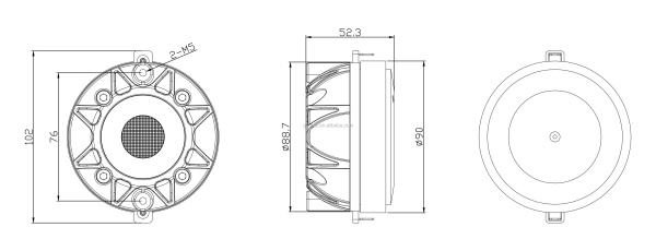 25T25-8PF Динамик  ВЧ  профессиональный 15Вт (B&C DE10)