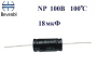 NP   18 uF 100V±10%  -40 +105C Low ESR неполярный электролитический конденсатор  13*26