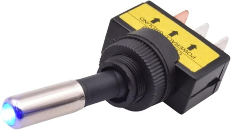 ASW-15D-B 12V переключатель с синей подсветкой (FUT-1143-B)