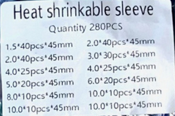 HST-280 набор термоусадочных трубок 45мм (FUT-280)