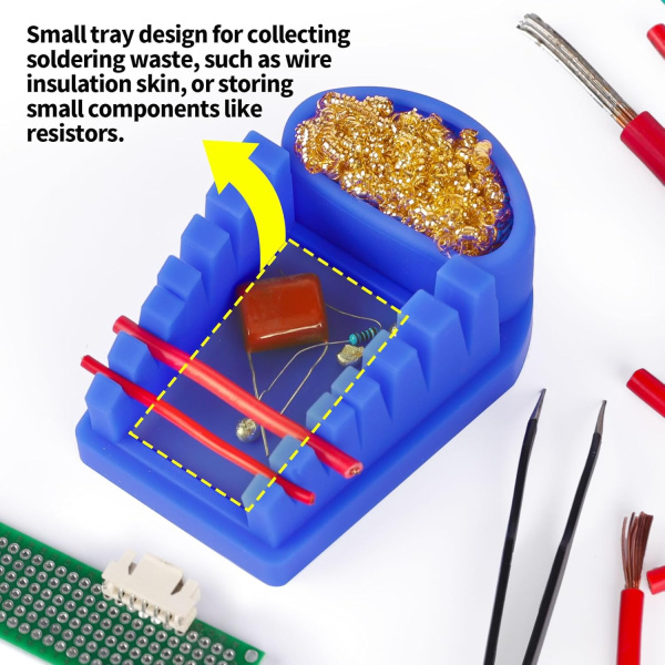 T02 green подставка для пайки проводов с губкой