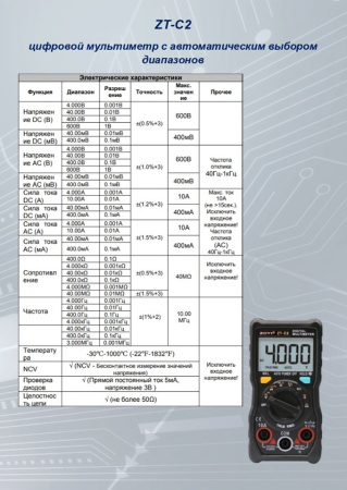 ZT-C2, характеристики