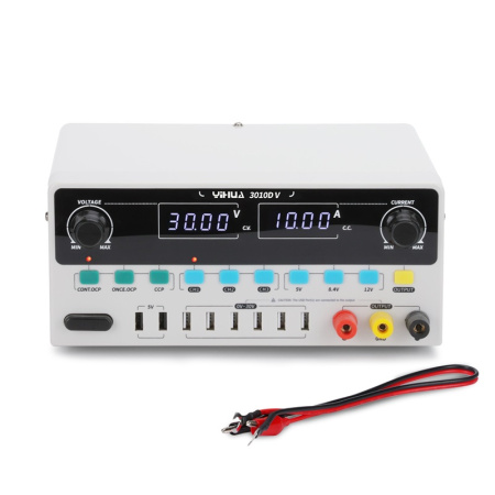 YIHUA3010D-V Источник питания постоянного тока 30В, 10А, fast USB