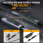 HS-02B Set1 паяльник с регулировкой температуры, USB, PD/QC, DC, 100Вт, черный