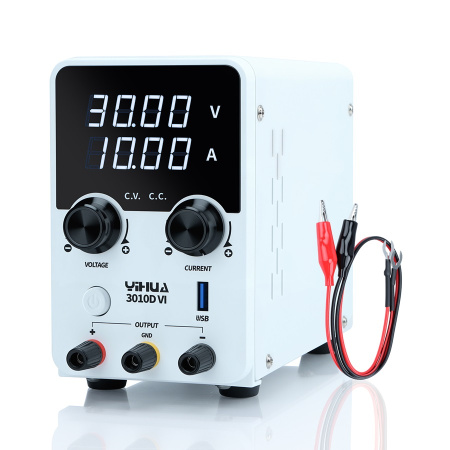 YIHUA3010D-VI Источник питания постоянного тока 30В, 10А, fast USB