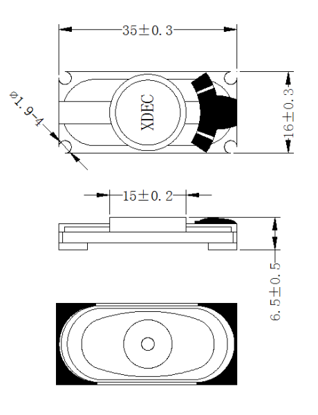 3516B-08J17  Динамик низкопрофильный 1Вт.