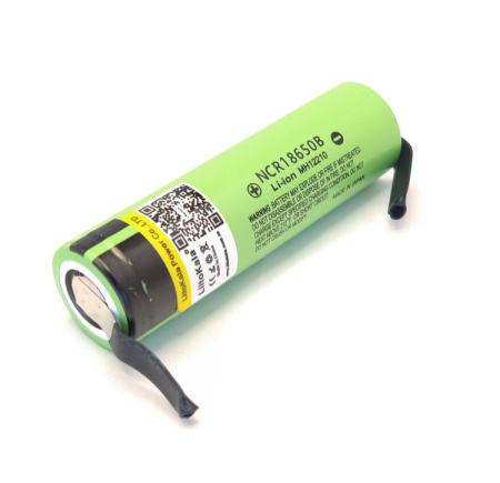 Аккумулятор NCR18650B Li-ion, 3.7 В 3200 мАч с лепестками без защиты (97162)