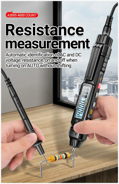 A3005 тестер мультиметр, NCV, фаза, 4000