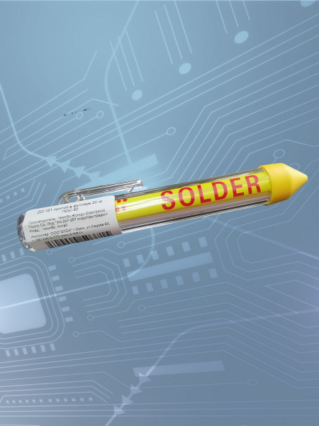 ZD-161 20 g. припой в футляре ПОС-60 с флюсом