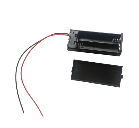 HB2AAA-switch держатель 2  батареек AAA с крышкой , выключателем и проводом (FUT-0036-02)