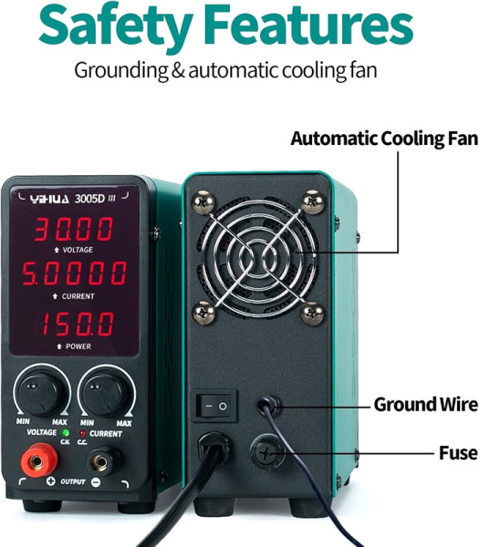YIHUA 3005D-III 30V 5A блок питания