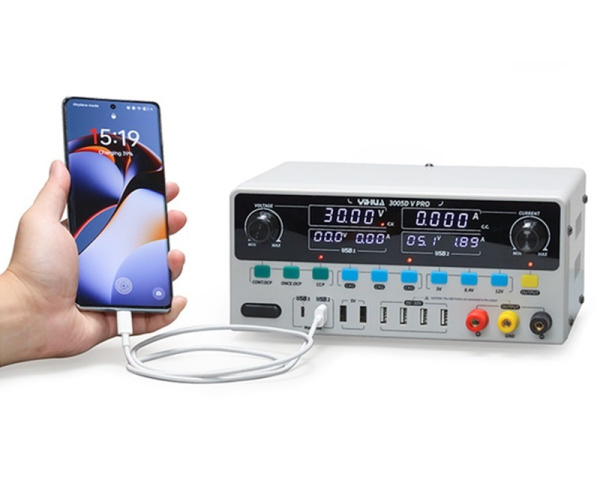 YIHUA3005D-V PRO лабораторный блок питания 30в 5А, USB 60W