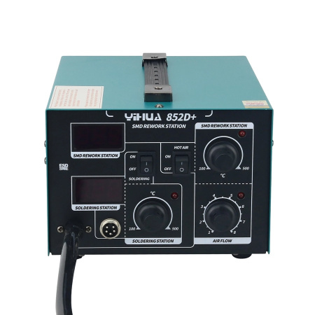 YH 852D+PUMP  паяльник + термофен, ESD