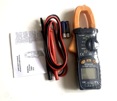 DT2016D Токовые клещи-мультиметр DC/AC True-RMS, 6000 отсчетов, NCV
