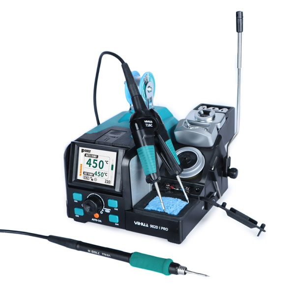 YIHUA982D-I PRO  паяльная станция C210 термопинцет + паяльник, ESD